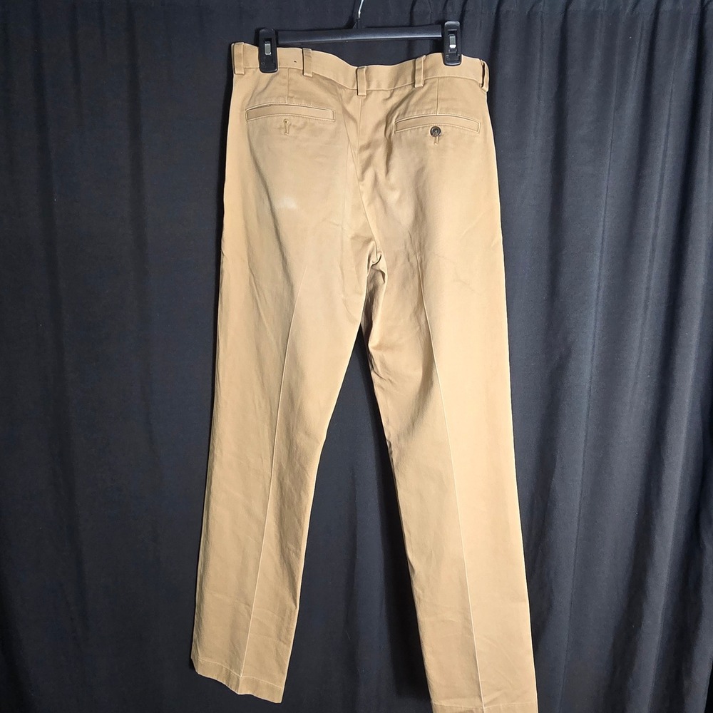 Brooks Brothers Advantage Chino Milano Slim Fit Khaki Tan Pants Mens 32x32 - Picture 2 of 6